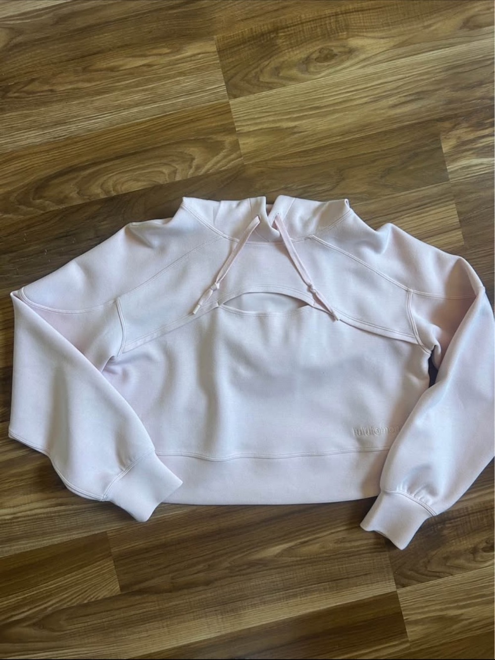 Lululemon Get Centred Crop Hoodie Misty Pink - Size 8
